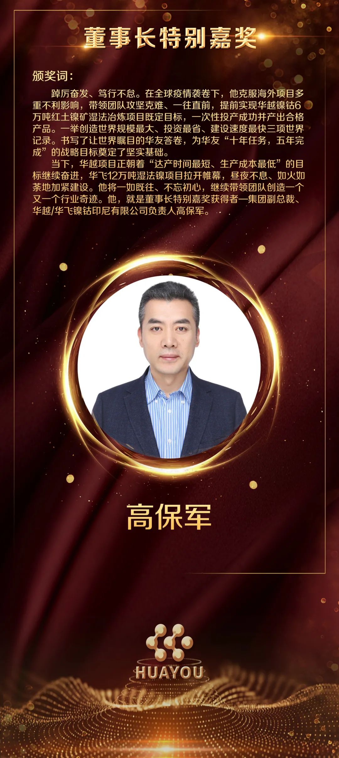 梦想 斗争 荣耀——集团2021年度先进颁奖仪式举行-文化运动-浙江华友钴业股份有限公司