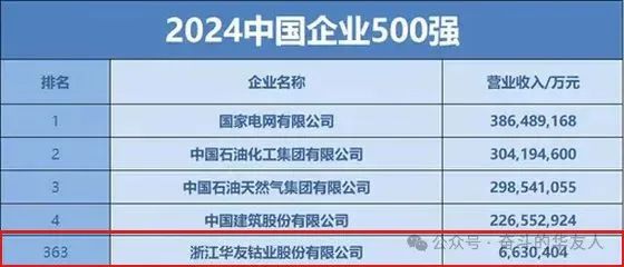 We are One of Top 500 Chinese Enterprises, No. 363!-News Releases-Huayou New Energy Technology (Quzhou) Co., Ltd.