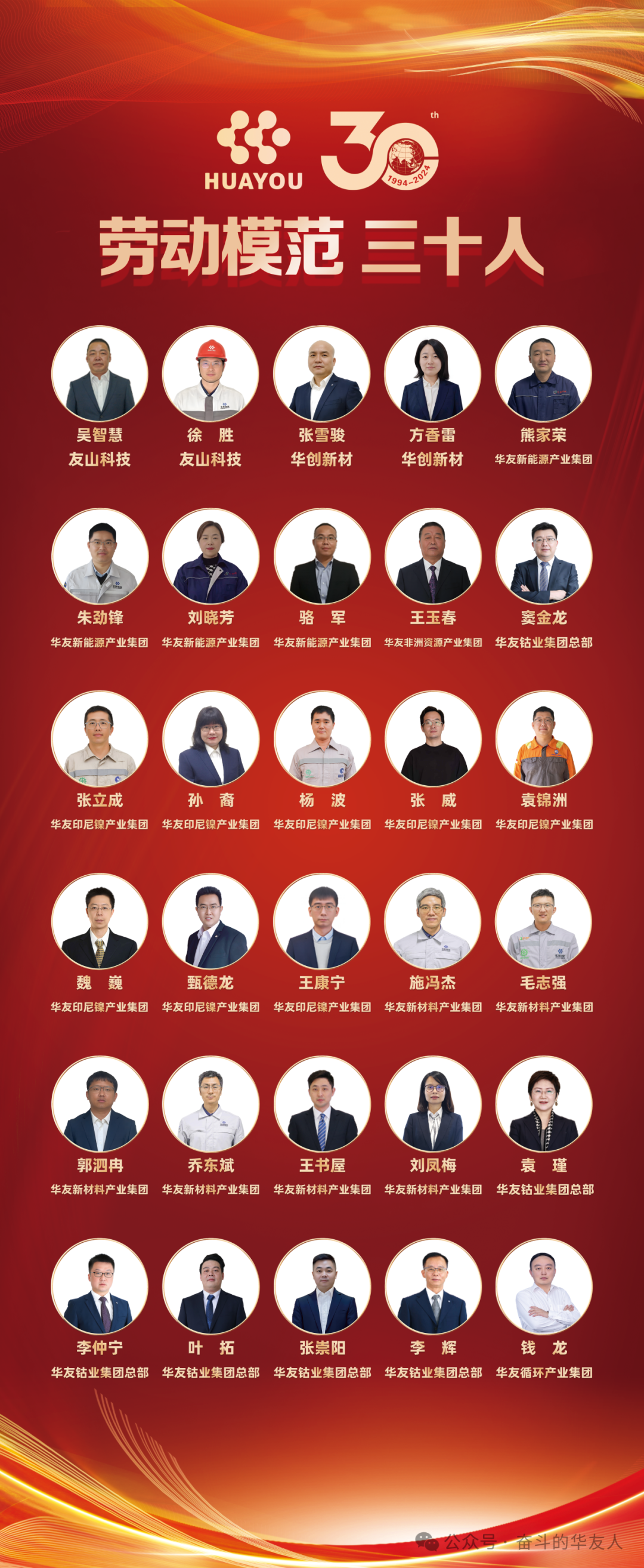 卅载携手行 砥砺共奋进——在华友创业三十周年庆典，，，，，，他们受到盛大表扬！-企业新闻-浙江华友钴业股份有限公司