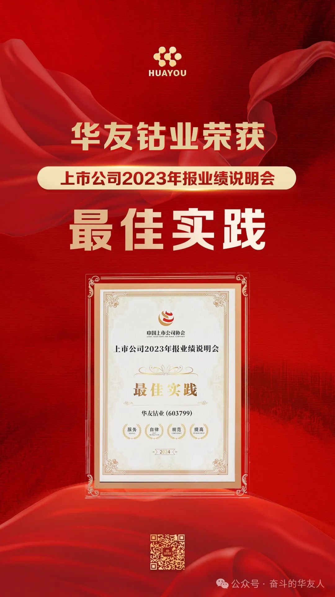 华友钴业荣获2023年报业绩说明会最佳实践！-企业新闻-浙江华友钴业股份有限公司